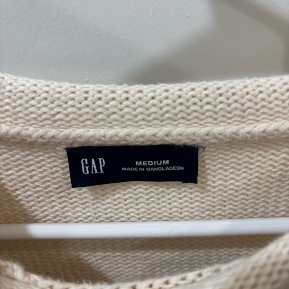GAP Cream and Black Striped Women's Sweater - Picture 2 of 4